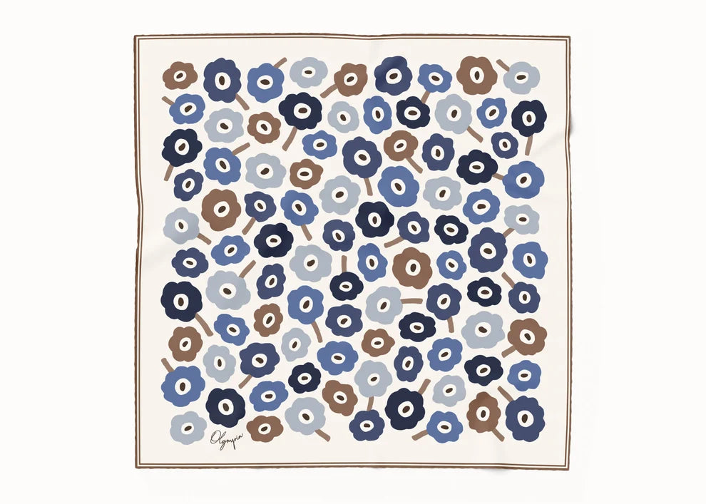 Amelie Denim Dusk SIlk Cotton Girls Scarf