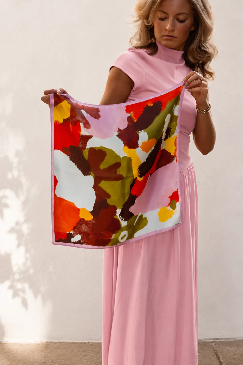Summer Patchwork Silk Scarf