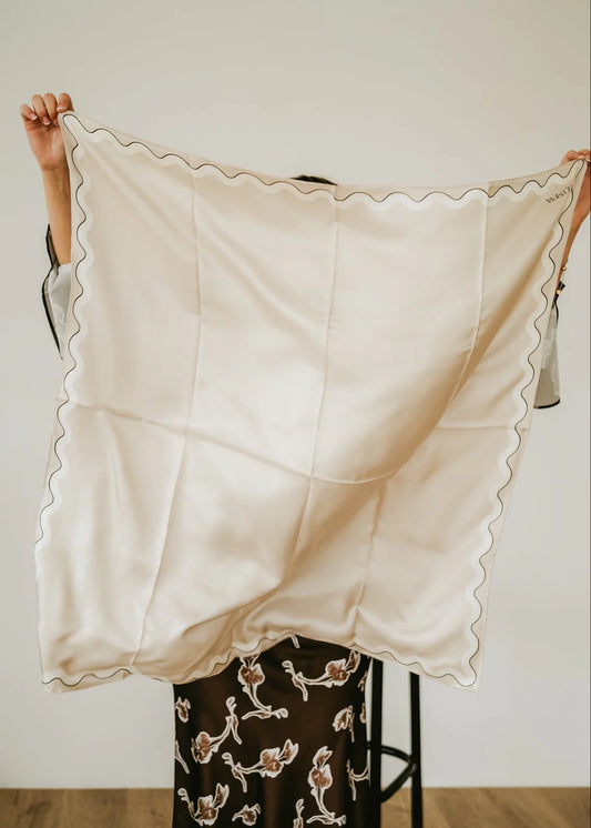 Sophie Linen/Half Ricecake Silk Scarf