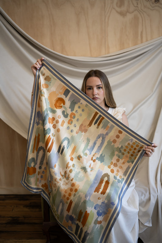 Dani in Paloma Silk Scarf