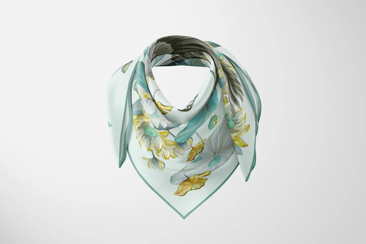Nymphéas Canary Silk Scarf