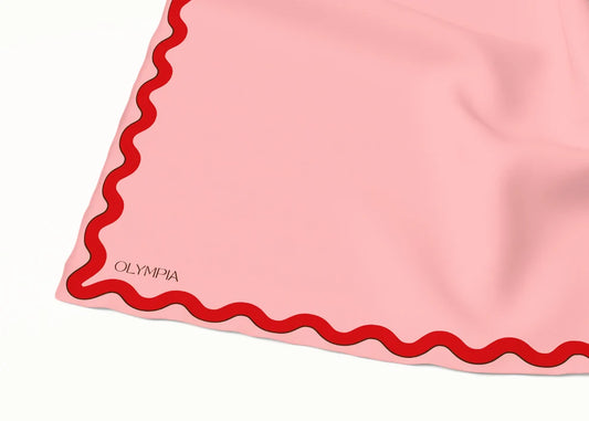 Sophie Macaron/Cherry Silk Cotton Girls Scarf