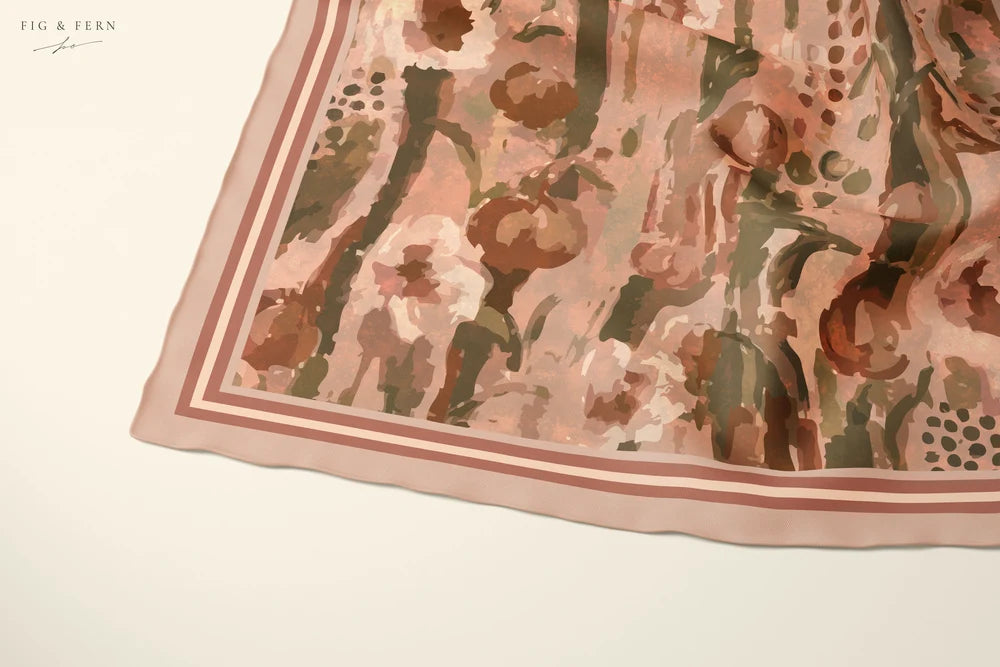 Skye in Dusty Mallow Silk Scarf