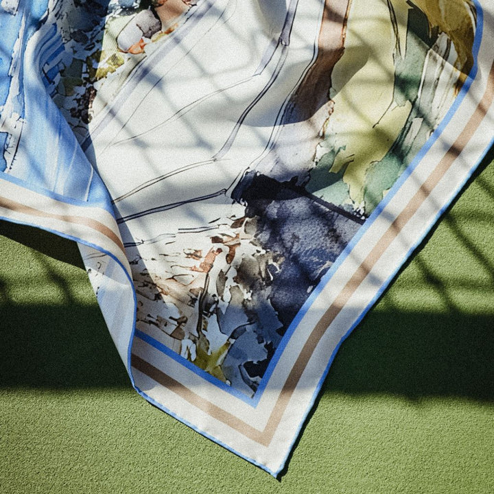 Tennis Days Silk Scarf
