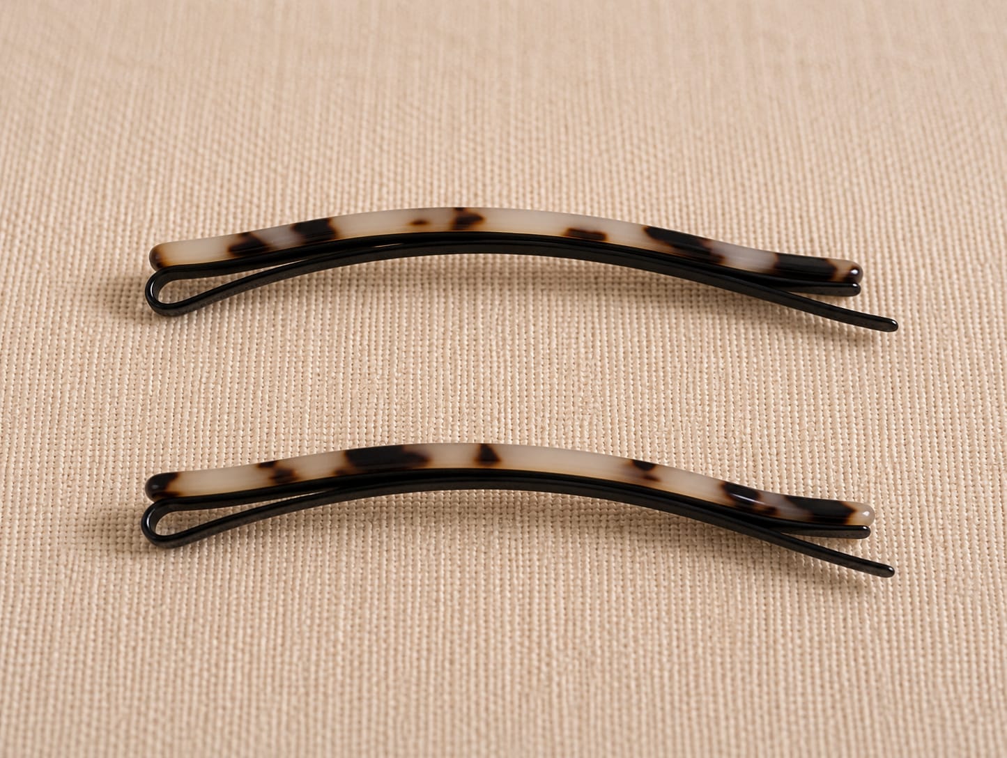 Hair Slides Long - Rice Leopard
