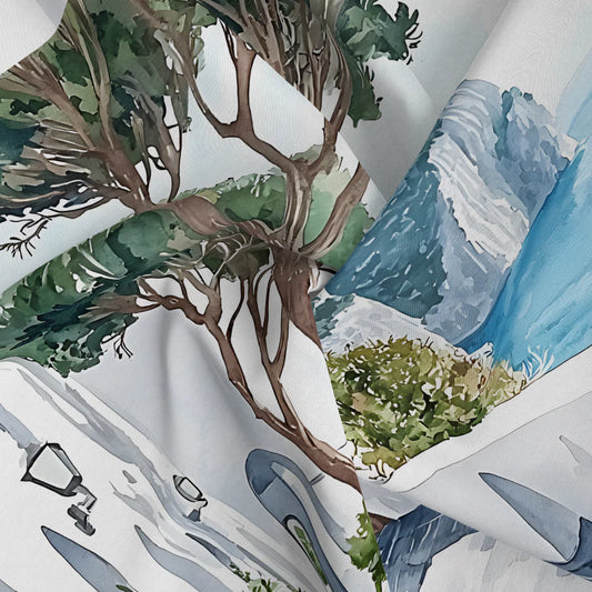 Seabreeze Promenade Silk Scarf