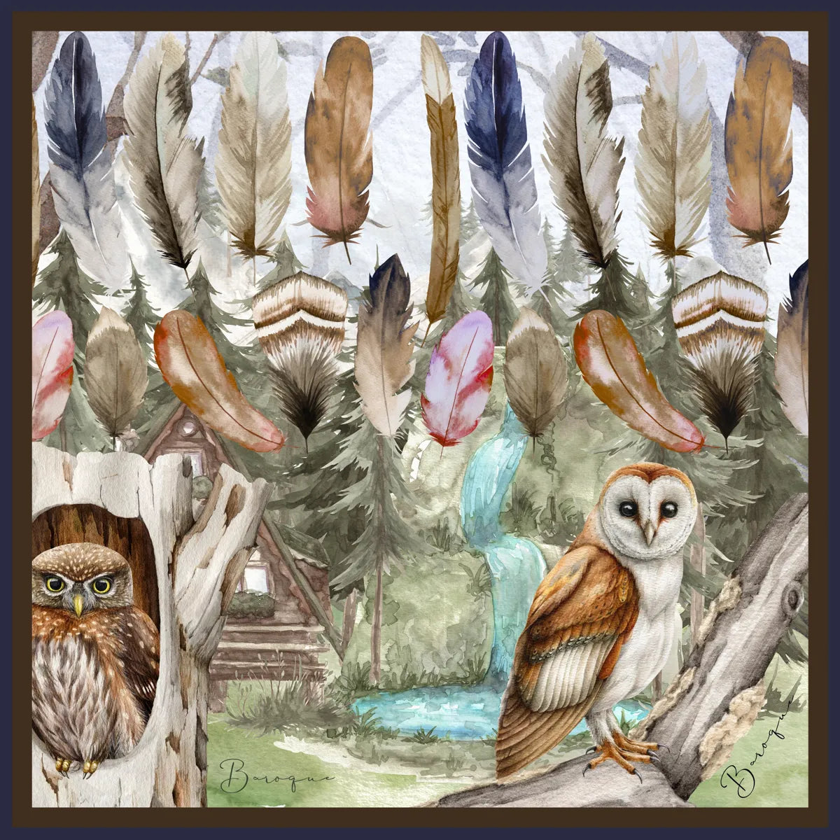 Owls Eyes Silk Scarf