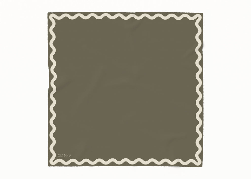 Sophie Olive Night Silk Cotton Girls Scarf