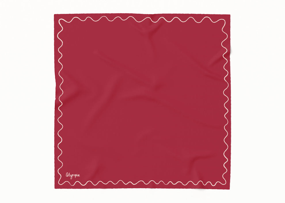 Emilia Velvet Cherry Silk Cotton Girls Scarf