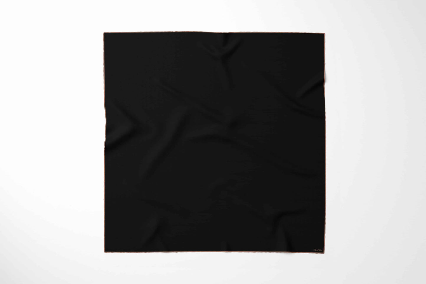 Classic - Black with Chestnut Silk Scarf