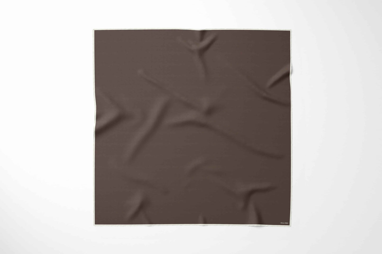 Classic - Cocoa with Ivory Silk Scarf