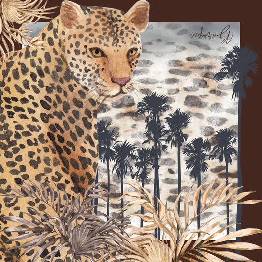 Palmy Pose Silk Scarf