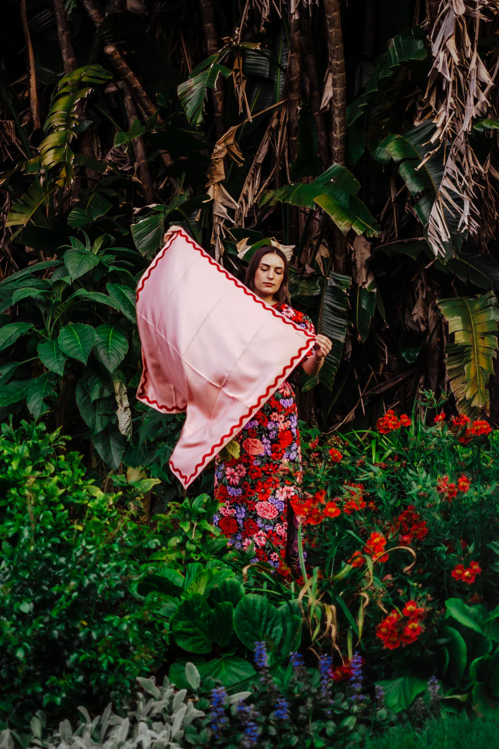 Sophie Macaron Cherry Silk Scarf