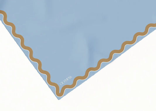 Sophie Bluebird Croissant Silk Scarf
