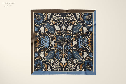 Alexandra in Oxford Tobacco Silk Scarf