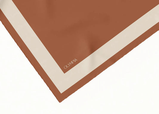 Imelda Amber Hessian Silk Scarf