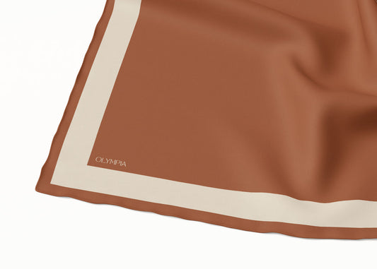 Imelda Amber Hessian Silk Scarf