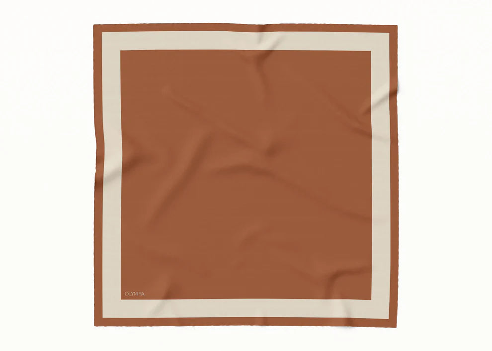 Imelda Amber Hessian Silk Scarf