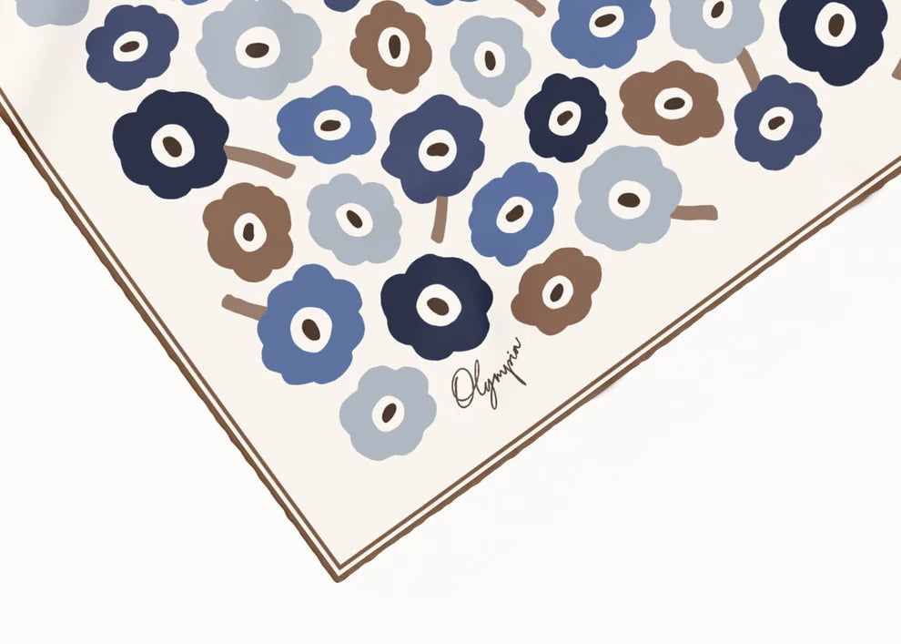 Amelie Denim Dusk SIlk Cotton Girls Scarf
