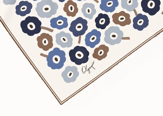 Amelie Denim Dusk SIlk Cotton Girls Scarf