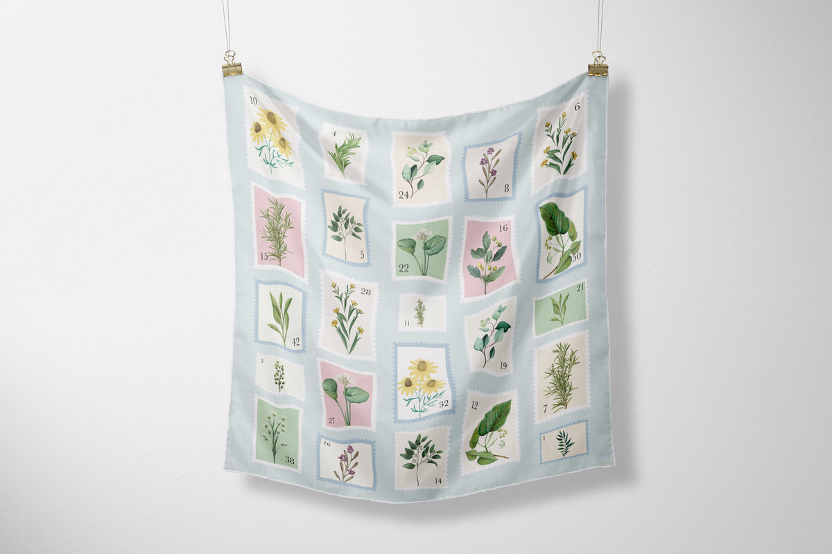 Arabella in Wedgewood Blue Silk Scarf