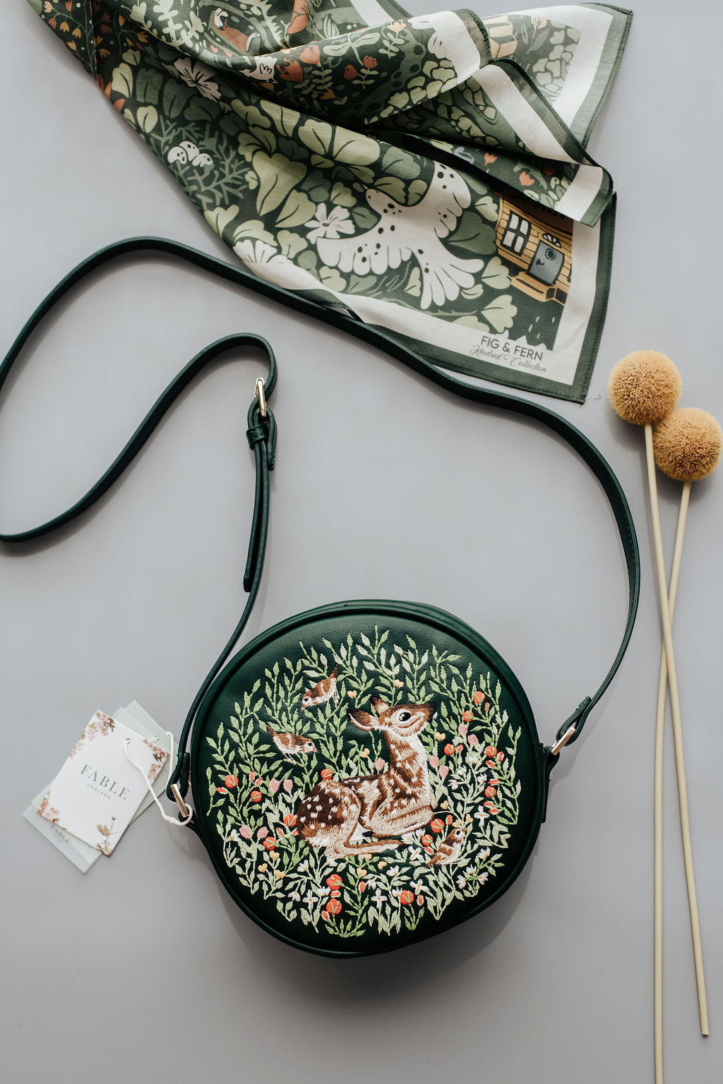 Fawn Green Bag & Girls Scarf Gift Pack