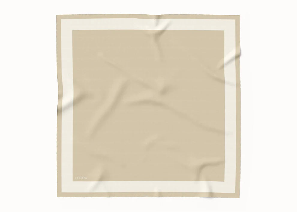 Imelda Oat Half Ricecake Silk Scarf