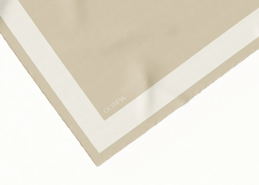 Imelda Oat Half Ricecake Silk Scarf