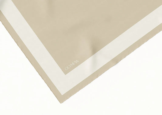 Imelda Oat Half Ricecake Silk Scarf