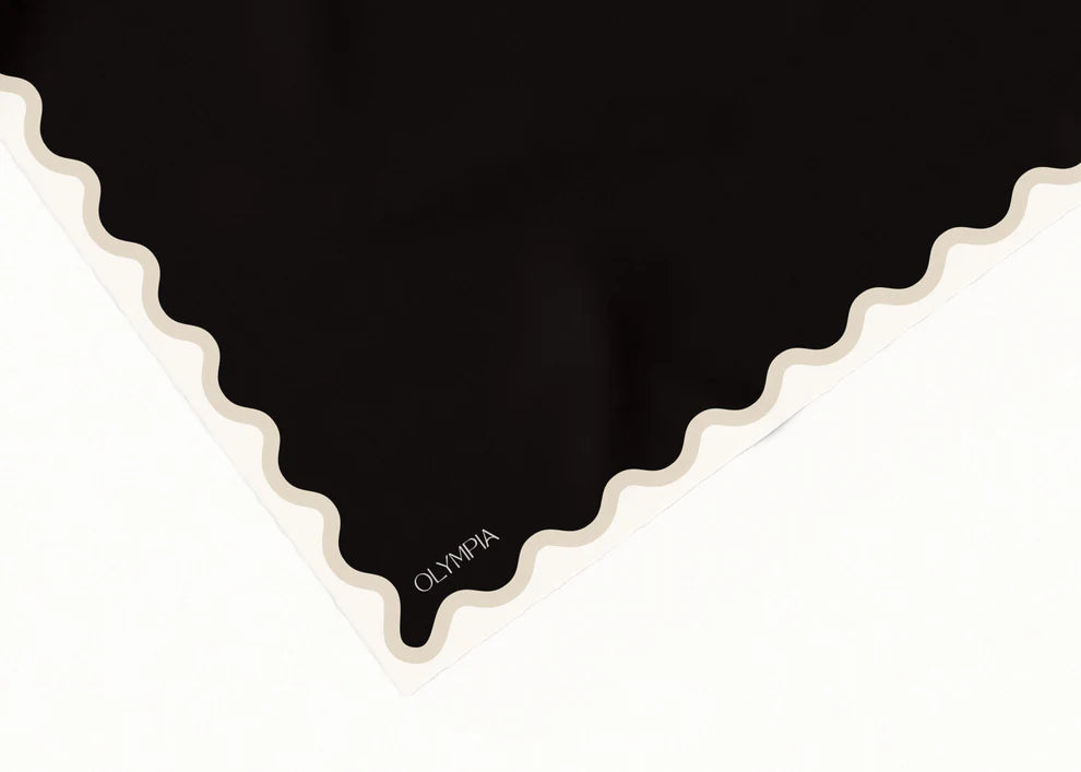 Etta Black Truffle Silk Scarf