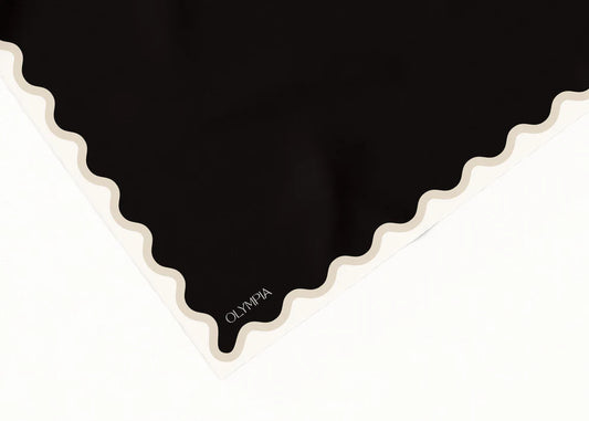 Etta Black Truffle Silk Scarf