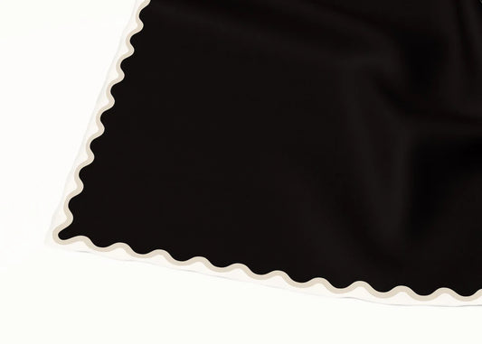 Etta Black Truffle Silk Scarf