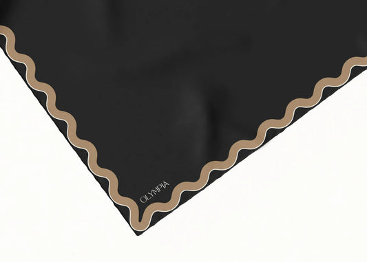 Sophie Coal Latte Silk Scarf