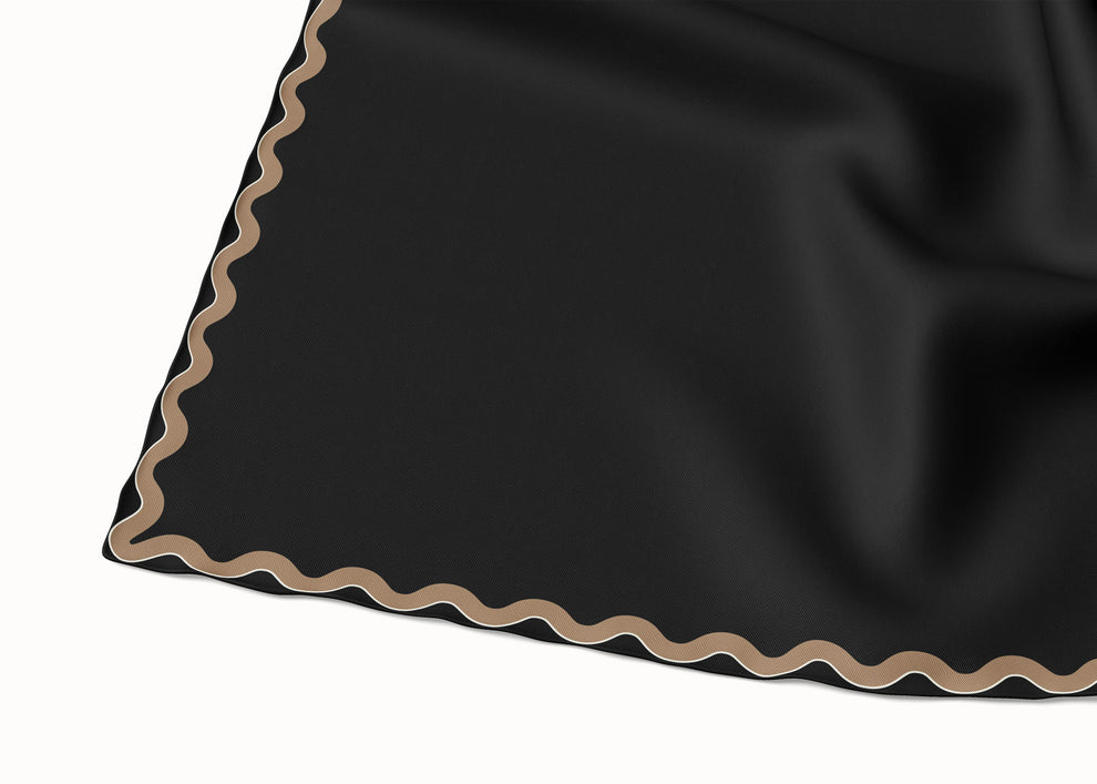 Sophie Coal Latte Silk Scarf