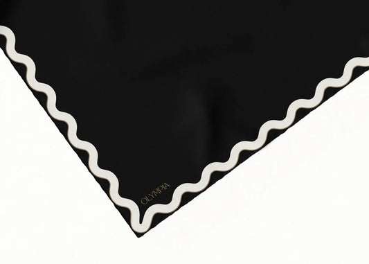 Sophie Ebony Coconut Milk Silk Scarf