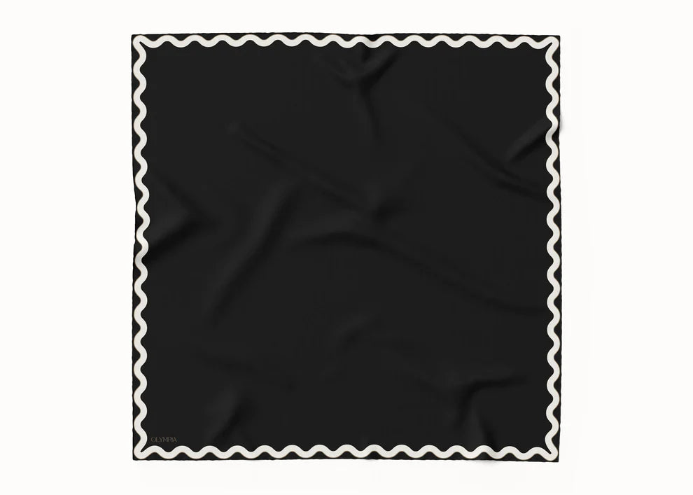 Sophie Ebony Coconut Milk Silk Scarf