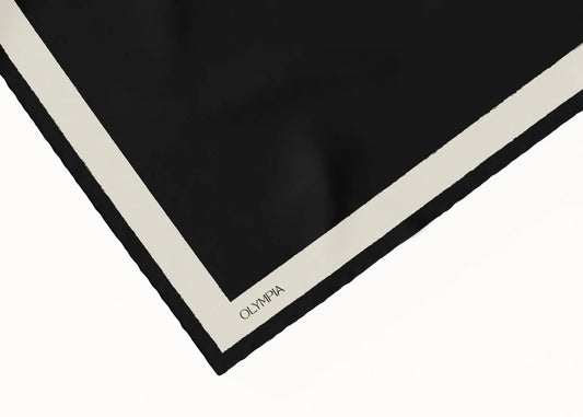 Pia Ebony Bone Silk Scarf