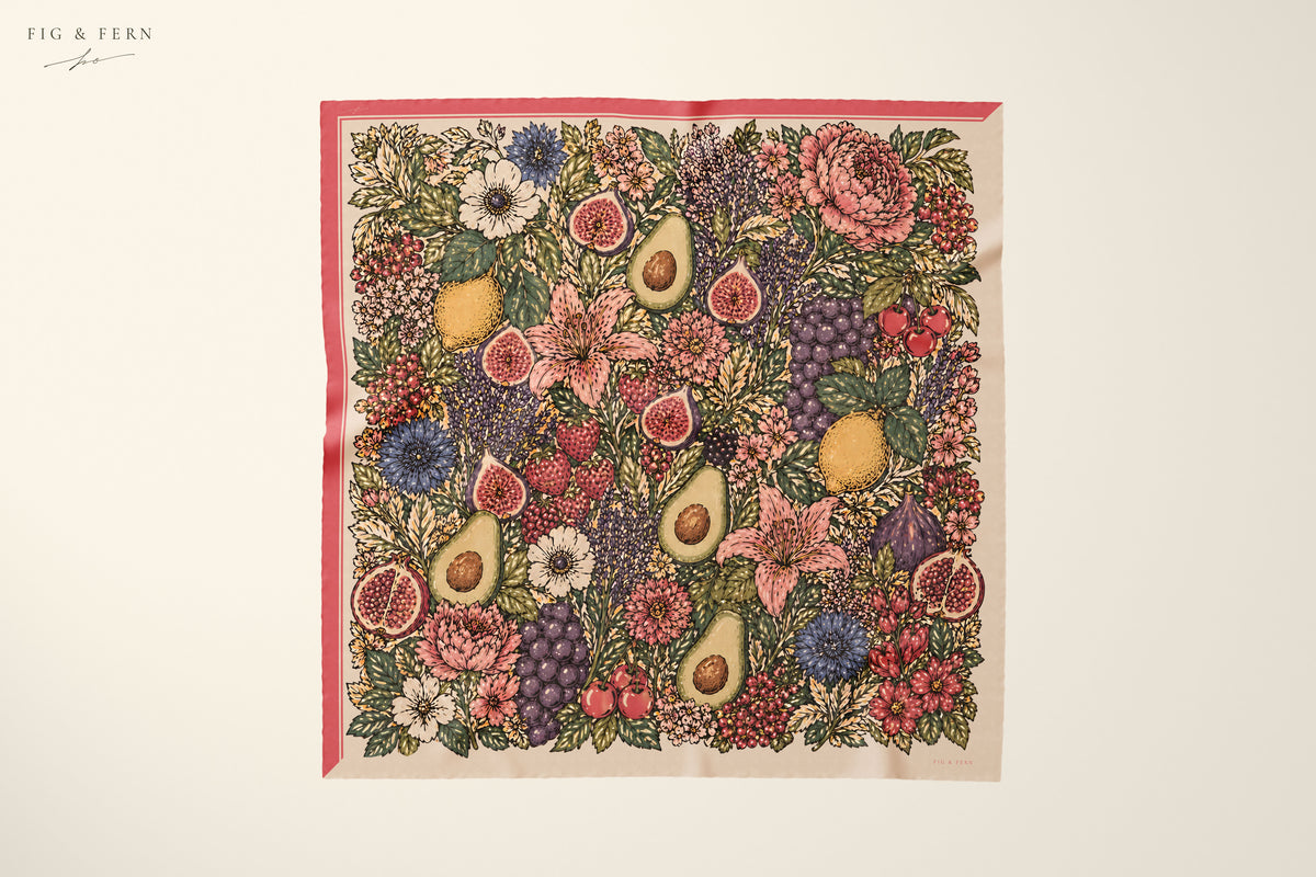 Blanche in Camellia Rose Silk Scarf