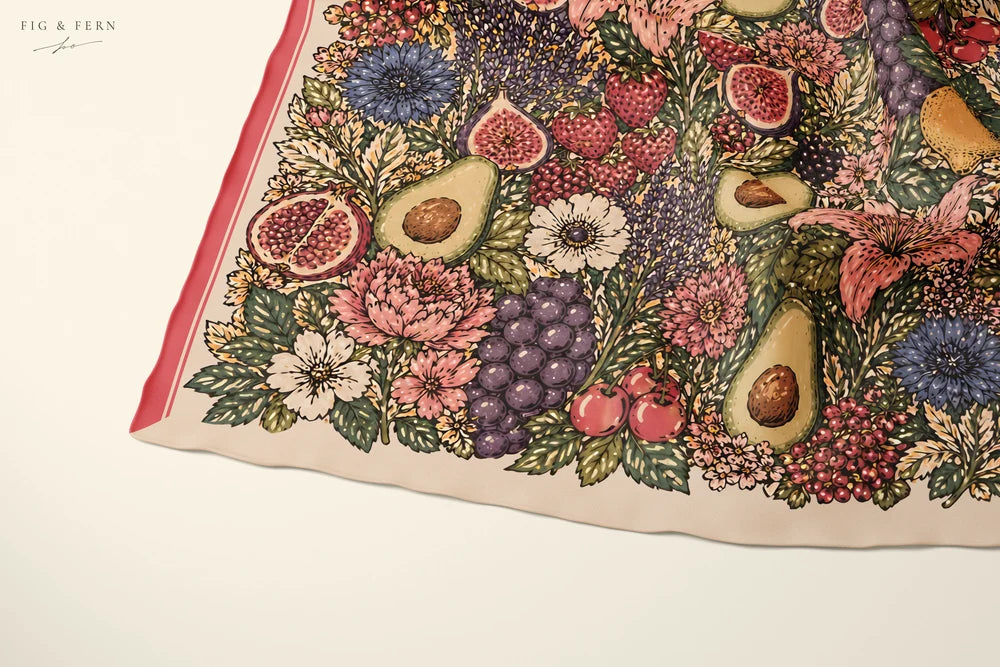 Blanche in Camellia Rose Silk Scarf
