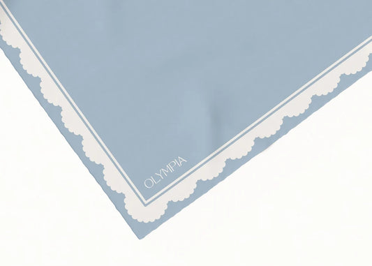 Florence Little Boy Blue Silk Cotton Girls Scarf