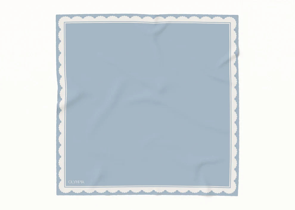 Florence Little Boy Blue Silk Cotton Girls Scarf