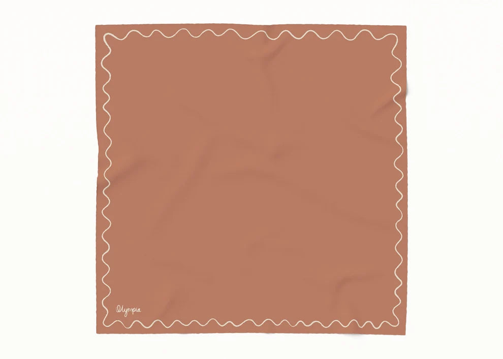 Emilia Copper Clay Silk Cotton Girls Scarf