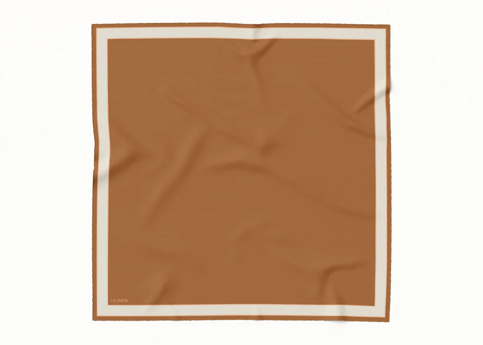 Delphine Iced Gingerbread Silk Scarf