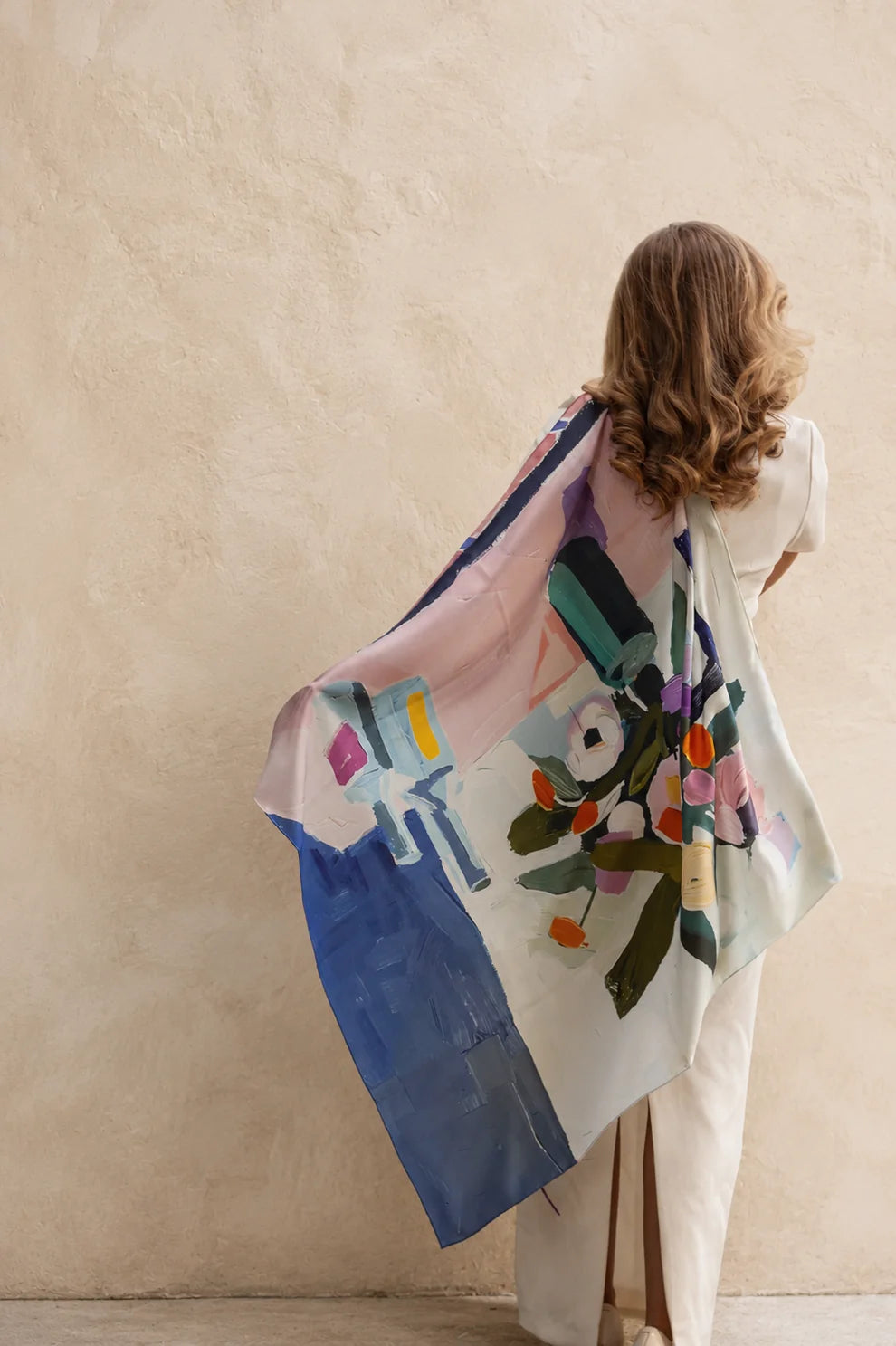 Bloom & Wine Silk Scarf