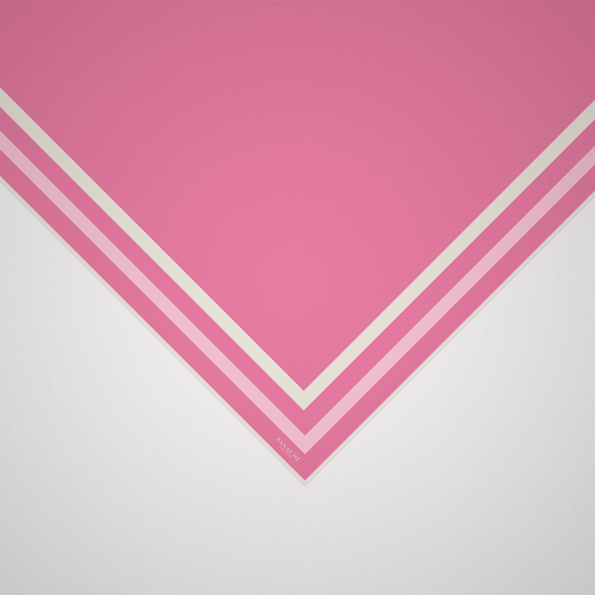 Classic Border Scarf - Pink & White Scarf