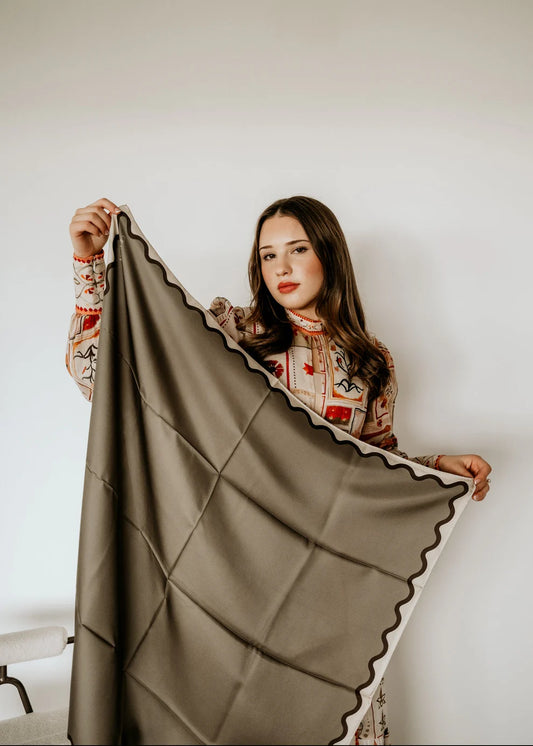 Etta Vetiver Silk Scarf