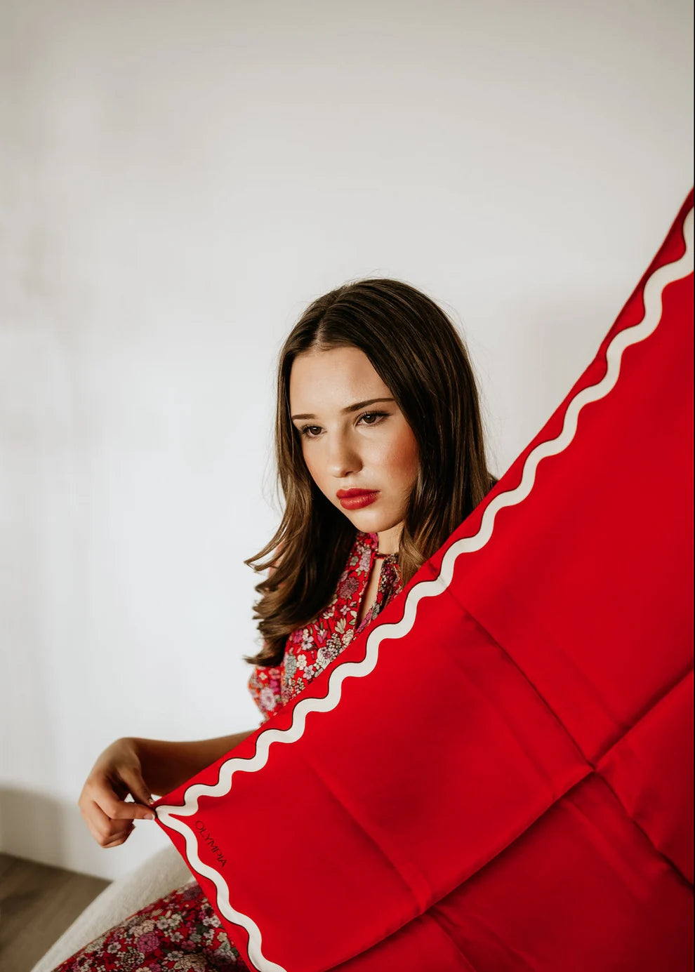 Sophie Hot Tamale Silk Scarf