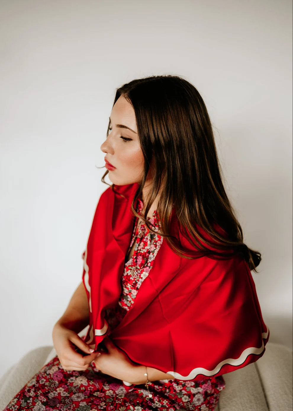 Sophie Hot Tamale Silk Scarf