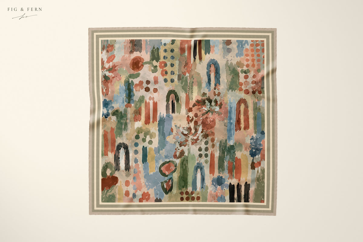 Dani in Patina Silk Scarf