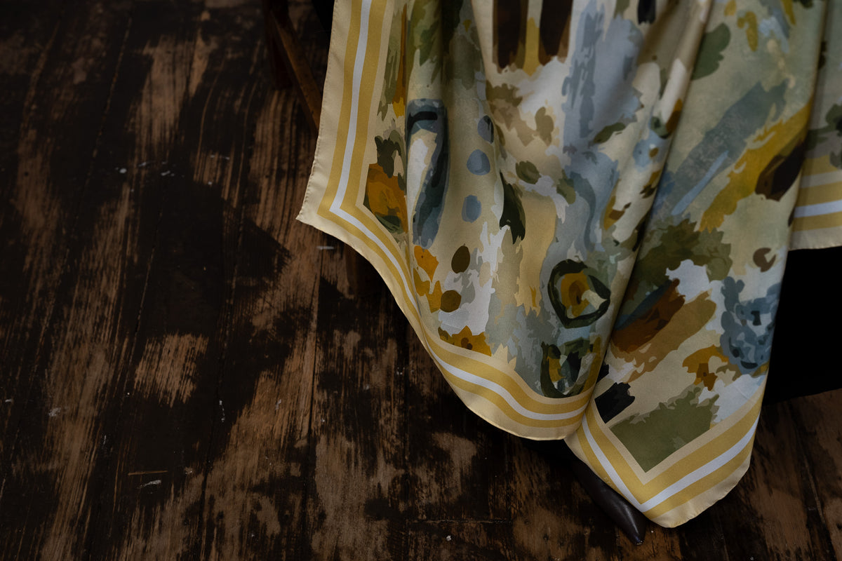Dani in Barley Silk Scarf